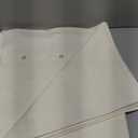  Design Extra Long Fabric Waffle Weave Shower Curtain 84 inch Height, Hotel Luxury Spa, Water Repellent, 230gsm Heavy Duty, Machine Washable, Cream Pique Pattern, 71x84