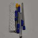 ITTAHO Squeegee for Window Cleaning,12" Squeegee and 11" Microfiber Scrubber Combi with Stainless Steel Pole,Extendable Window Cleaner for Car,Sliding Door,Shower Glass Door-Swivel Style-2 Pads (Blue)