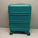 Kono Carry On Luggage Set Lightweight Airline Approved Carry On Suitcase with TSA Lock Spinner Wheels Durable Luggage Hardside Turquoise (2-Piece Set (12"/20"))
