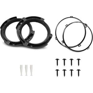 7 Inch Headlight Mount Bracket Retaining Bracket Ring kit Compatible with Wrangler JK Models 2007-2018 Front Left&Right Black
