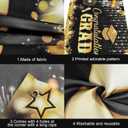 Graduation Decorations 2026 | Graduation Backdrop - 72x12 Inch | Black and Gold Congrats Grad Banner | Graduation Decorations | Black and Gold Graduation Decorations, KatchOn