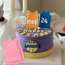 3 x 4pcs Basketball Jersey Cake Decoration Silicone Molds, Sports Theme Chocolate Fondant Molds for Birthday Party Cake Decorations, Cupcake Toppers, Cookies, Candy, Resin Clay, Keychain, Reusable