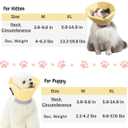 Lightweight Cat Cone Collar, Waterproof Soft Recovery E-Collar for Cats & Small Dogs, Adjustable Protective Elizabethan Collar to Prevent Licking & Biting, Easy-Clean Quick-Dry Design, Yellow M Size (Yellow, M)