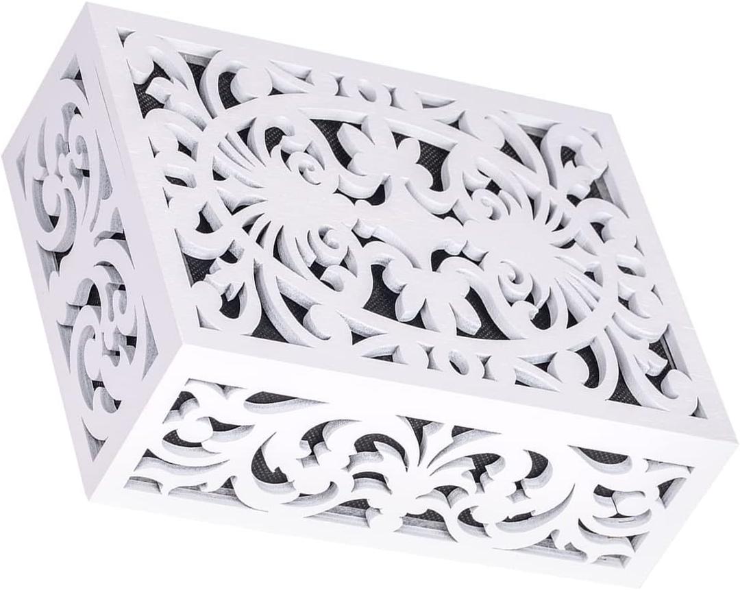GRAUES Doorbell Cover | modern design door chime covers decorative | wooden doorbell cover box only white, 9.84 Length x 7.87 Width 3.15 Depth