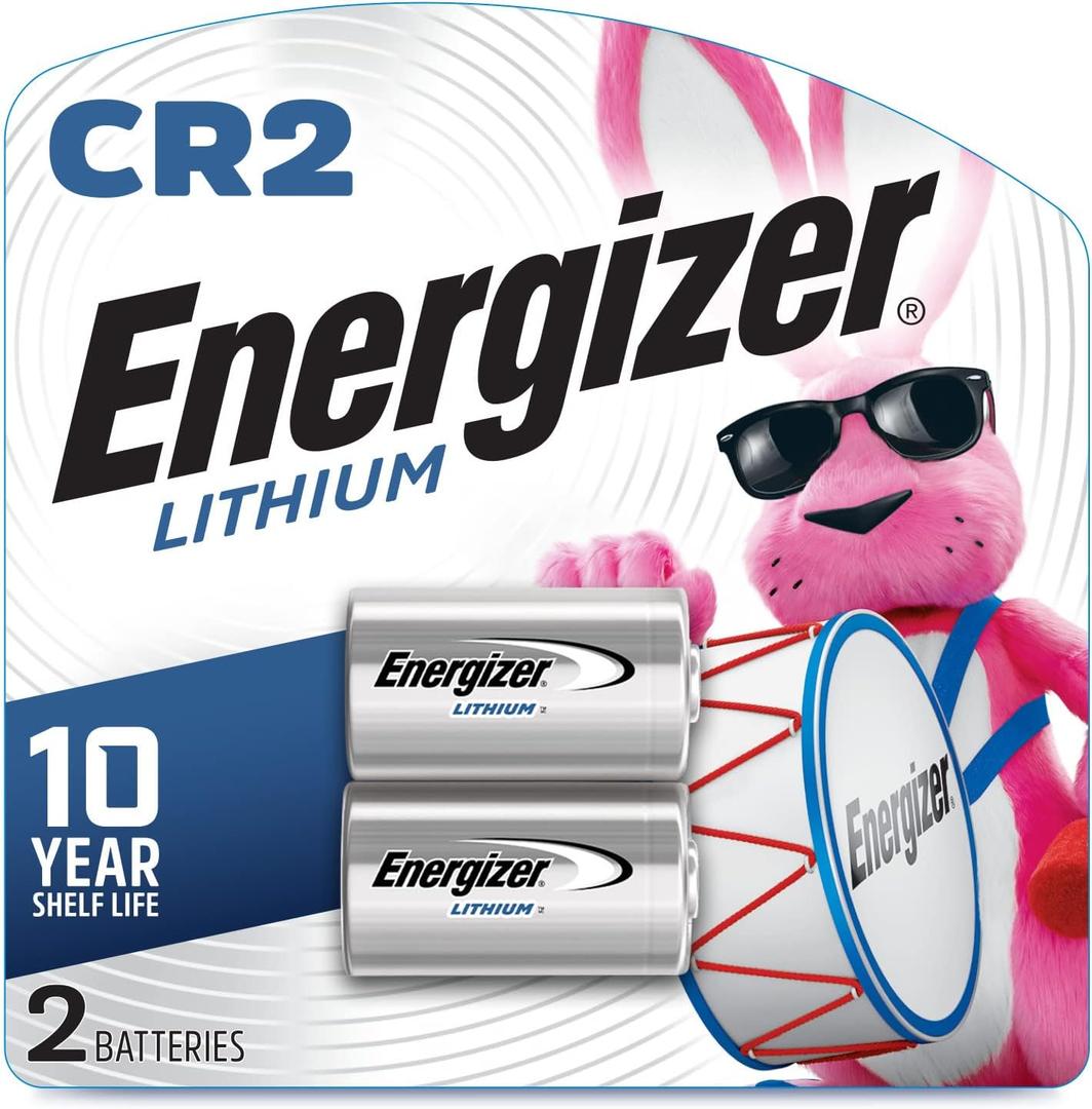 2 x Energizer CR2 Lithium Batteries (2 Pack), 3V Photo Batteries