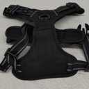 PHOEPET No Pull Dog Harness Medium Reflective Front Clip Vest with Handle,Adjustable 2 Metal Rings 3 Buckles,[Easy to Put on & Take Off](M, Black)