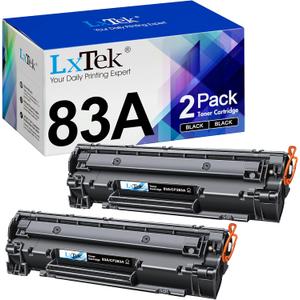 LxTek Compatible Toner Cartridge 83A Replacement for HP 83A CF283A Compatible with Laserjet Pro MFP M125nw M201dw M225dw M201n M125a M127fn M127fw, 2 Black