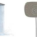 Veken 11.8" Rain Shower Head with Handheld with Arm (Brushed Nickel) and Veken 10" Rain Shower Head with Handheld (Brushed Nickel)