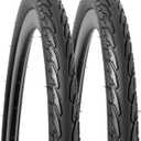 YUNSCM 700C Road Bike Tires 700x35C 37-622 Compatible 700x35C 700x36C Bike Bicycle Tires 2-PCS (Y-1078)