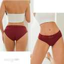 5Pcs/Set Lace Cotton Briefs Set for Women Seamless Solid Color Underwear Fashion Intimate Lingerie L Assorted