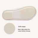 ULTRAIDEAS Women's Fuzzy Slip-on Slippers, Cozy Indoor House Shoes with Memory Foam (White, XL)