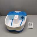 Conair Soothing Pedicure Foot Spa Bath with Soothing Vibration Massage, Deep Basin Relaxing Foot Massager with Jets, Blue/White (1 Count (Pack of 1), Blue)