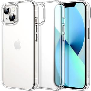 JETech Case for iPhone 13 6.1-Inch, Non-Yellowing Shockproof Phone Bumper Cover, Scratch-Resistant and Anti-Fingerprint Matte Back (Frosted Clear)