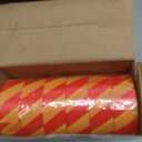 Blosssound 12 Pack Flagging Tape with Yellow Red Stripes 1 inch x 1800ft Marking Ribbon Non Adhesive Plastic Surveyors Tape for Hunting Trail Hazardous Areas Halloween Party Decors