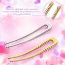 3 x 8pcs French Hair Pins for Women U Shaped French Twist Hair Pin Colourful U Vintage Fork Hairs Pin for Buns Women Girls Hairstyle Accessories for Girls