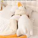 74.8 Inches White Goose Plush Pillow, Giant Soft Stuffed Toy for Children | Premium plush material, skin-friendly, easy to clean, ideal for cuddling, home decor, birthday and festival gifts for kids, 190cm/74.8in/6.23ft