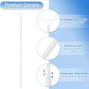 uxcell 29"-53" Draw Rod for Cordless Blinds, Telescopic Rod to Pull Window Shades Up and Down, Clothes Hanger Hook Pole, Aluminum Alloy Blinds Tilt Wand for Roller Shades, White
