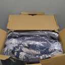 MaiRve Queen Comforter Set, Plaid Design Comforter Set 7 Pieces, All Season Comfortable Bedding Sets Queen, Lightweight, Warm and Breathable (Navy Blue, Queen, 90"x90")