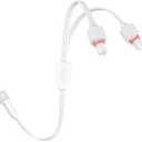 Y-Splitter for Govee Permanent Outdoor Lights, 3-pin Y-Shaped Extension Cable (1 Male to 2 Female) Compatible with Dots String Light Models H705A, H705C, H706A, H705C