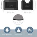 Housego 2PCS Absorbent Bath Mat Magic Rug Sets, Quick Drying Bath Mat Non-Slip Floor Rug Rubber Backed for Bathroom Kitchen Shower Sink, Water Absorbent (19.7''x23.6''+19.7''x31.9'', Black)