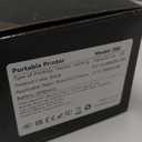 NDYIN Portable Printer Wireless for Travel, D80 Thermal Printer, Inkless Printers, Compatible with iOS, Android, Laptop, Supports 8.5" x 11" US Letter & A4 & A5 for Home Use, Office, Vehicles, Black