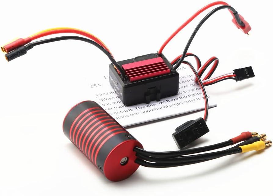 GoolRC Waterproof 2845 Brushless Motor 2800KV & 35A Brushless ESC Replacement for F19A 1/10 HPI Trax4 HSP 1/12 Remote Control Car (3700KV)