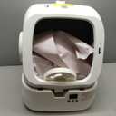 Automatic Cat Litter Box Self Cleaning - APP Control and Weight Monitoring - Ultra-Quiet, Suitable for Medium Cats and Kittens, Safe Anti-Pinch Litter Box (Assembly Required) -White