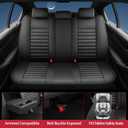 Fit RAV4 Car Seat Covers for Toyota RAV4 2019-2025 2026 Hybrid XLE LE XSE XLE Premium,Limited-Premium Waterproof&Breathable Leather,All-Weather Seat Cushion Protector,Full Set,Black