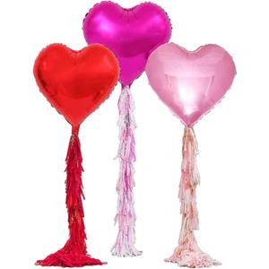 Jumbo Heart Balloons 32" Foil Love Balloons Balloons for Valentines Day Propose Marriage Wedding Anniversary Backdrop Birthday Party Supplies (PINK+RED+LIGHT PINK)