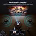 HAPPRUN Native 1080P Projector, Bluetooth Home Theater Movie Projector with Built-in Speaker, Compatible with Smartphone, HDMI, Fire Stick, PS5, Indoor & Outdoor Use -With Google TV System