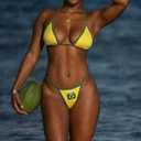Brazil Mexico Jersey Y2k Halter Bikini Sets Cute 2 Piece Sexy Swimsuit Beach Sets Women Summer, Small