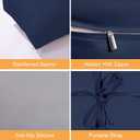 Patio Cushion Covers Only 22x20x4 inch 4 Pack Waterproof Outdoor Cushion Covers Outdoor Seat Cushion Slipcover with Zipper (Navy Blue)