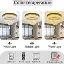 Flashing God Dia 20" Modern Crystal Chandelier for Dining Room Gold Ceiling Chandelier Flush Mount Ceiling Light for Living Room Bedroom Hallway