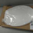 Elongated Toilet Seat with Slow Close & Quiet Close, 19 Inch Never Loosen Durable Lid, Polypropylene Easy to Install & Clean, White