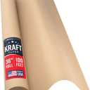 Large Brown Kraft Paper Roll - 36" x 1200" (100 ft) - Made in USA - Ideal for Gift Wrapping, Packing, Moving, Postal, Shipping, Parcel, Wall Art, Crafts, Bulletin Boards, Floor Cover or Table Runner