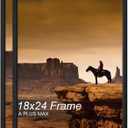 A PLUS MAX 18x24 Picture Frame Set of 2 Black Light Weight Wall Mount