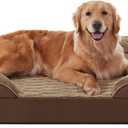 FURTIME Orthopedic Bed for Large Dogs, XL Washable Dog Beds Large Sized Dog, Comfy Supportive Foam Pet Couch Bed with Removable Washable Cover, Waterproof Extra Large Sofa Bed Foam and Nonskid Bottom (42.0''Lx32.0''Wx6.5''Th, Brown)