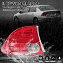 Tail Light Lens for 2006 2007 2008 Honda Civic 4-Door Sedan/Hybrid Driver Side HO2800166 33551SNAA01 (Left)