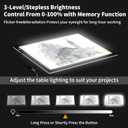 KOBAIBAN A4 LED Super Bright Light Box with Foldable Stand, Ultra-Thin Light Board for Diamond Painting, USB-C Power Light Table for Tracing, Light Pad for Sketching, Drawing, Weeding Vinyl (Black)