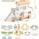 Wooden Noahs Ark Toy for Toddlers 1-3, Baptism Christening Gifts for Boys Girls, Christian Toy Animal Shape Sorter, Baby Birthday