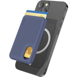 AHASTYLE Card Holder for Back of iPhone 16/15/14/13/12/Pro Max/Pro/Plus/Mini with MagSafe Strong Magnetic【RFID Shielding】 Silicone Wallet Compatible with iPhone 12 13 14 15 16 Pro Max/Pro/Plus/Mini