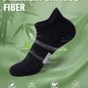 Niorasen Ankle Socks for Women, 6 Pairs Breathable Bamboo Viscose Low Cut Thin Socks,Moisture Wicking Casual Sports Running (Black), US 10-13