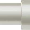 Brushed Nickel Curtain Rods for Windows 66 to 120 Inches, 1 Inch Adjustable Length Heavy Duty Window Curtain Rod With Decorative Finials For Kitchen, Room