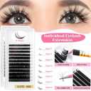 Lash Kit for Eyelash Extensions, 327 PCS Lash Extension Supplies with Lash Mannequin Head, Eyelash Extension Cleanser, Eyelash, Glue, Remover, Lash Extension Kits for Beginner Practice at Home