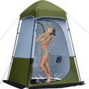 Camping Shower Tent, 7.9 FT Extra Tall Oversize Privacy Tent, Portable Outdoor Bathroom Toilet Tent with Floor, Easy Set Up Privacy Shelter for Dressing, Hiking, Fishing, UPF50+