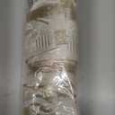 Christmas Tree Topper Bow Flower, Glitter Mesh Ribbon Patterns and Cute Flower Design, 50 X 12 Inch Christmas Decor Handmade Bow for Home, Wedding, Birthday Party, Holiday Decor (Champagne Gold)