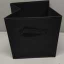 Amazon Basics Collapsible Fabric Storage Bins Organizer with Handles, Sturdy, Foldable, 10.5" x 10.5" x 11", Black, 6-Pack