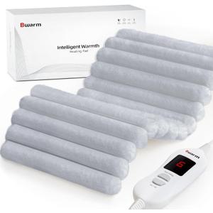 Bwarm Electric Heating Pads for Cramps Shoulder Knee Heated Pad for Back Neck Hot Pad for Arms and Legs Fast Heating with 6 Heating Levels 2 Hours Auto-Off Christmas Gifts for Women (Gray, 12''24'')