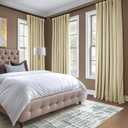 HPD Half Price Drapes Heritage Plush Velvet Curtains 120 Inches Long Room Darkening Curtains for Bedroom & Living Room 50W x 120L, (1 Panel), Au Lait Creme