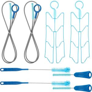 Patelai 2 Set 8 in 1 Hydration Bladder Cleaning Kit Includes 3 Different Brushes and Drying Collapsible Bladder Frame, Water Reservoir Backpack Cleaning Kit